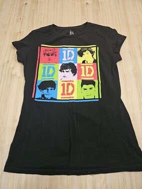 One Direction Black Graphic Tee - Color Block Portraits
